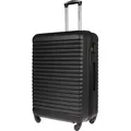 Produktbild: Christian Wippermann Großer L Koffer für Herren Damen 4 Rollen Hartschalenkoffer Reisekoffer 80L Volumen 44x66x28 cm - Schwarz