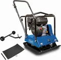 Produktbild: Scheppach Rüttelplatte HP2200S | 6,5 PS Benzinmotor | 25 kN Verdichtungsdruck | 550 x 440 mm Plattengröße | inkl. Fahrvorrichtung und Gummimatte