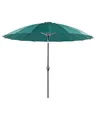 Produktbild: Beliani Sonnenschirm grün rund ⌀ 255 cm verstellbar mit Kurbel Aluminumgestell Baia