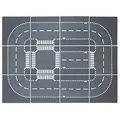 Produktbild: LEAFYIP 12 Platten Set Stadt Strassen Grundplatte, 25.5 * 25.5cm Städte Straßenplatten 100% Kompatibel mit Meisten Marken (4 Kurve/3 Gerade/1 Kreuzung/4 T-Kreuzung)