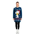 Produktbild: United Labels The Peanuts Snoopy Strickkleid, Blau, Warm Kisses, S, Winterkleid für Damen, Langarm Kleid, Weihnachtskleid