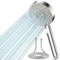 Produktbild: Magichome Duschkopf mit Schlauch 2M, Duschkopf Wassersparend mit 5 Strahlarten, Turbogeladenes Design Hochdruck Handbrause Wassersparend Duschbrause für Baden