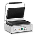Produktbild: Royal Catering Kontaktgrill RCPKG-2200-R 2.200 W geriffelt 50-300 °C 33 x 22 cm Edelstahl