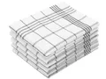 Produktbild: ZOLLNER 5er Set Geschirrtücher mit Waffelmuster - Baumwolle in 50x70 cm - saugstarke und langlebige Küchentücher - waschbar bis 60°C – in weiß-grau kariert - Oeko Tex® Zertifiziert