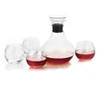Produktbild: Rungassi Karaffe Karaffe mit 4 Gläsern 335ml Wasser Cognac Whisky-Gläser G02, (Set bestehend aus 1 Karaffe und 4 Gläsern)
