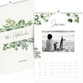 Produktbild: heaven+paper® Fotokalender immerwährend zum selbstgestalten | Bastelkalender A4 ohne Jahr aus extra dickem 250 g/m² Karton | Wandkalender Made in Germany (Green)