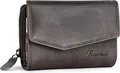 Produktbild: Benthill Damen Geldbörse Echt Leder - Portemonnaie mit RFID Schutz - Portmonee viele Kartenfächer - Echtleder Vintage Damenbörse inkl. Geschenkbox
