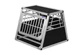 Produktbild: ALPUNA Transportbox N19 – Aluminium Hundebox 72×72×62 cm – Auto Hundebox mit Notausstieg, sicherer Hundetransport im Kofferraum
