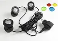 Produktbild: Teichbeleuchtung 3er Set LED Springbrunnenbeleuchtung Gartenstrahler Wasserdicht Unterwasserstrahler