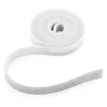 Produktbild: deleyCON 2m Klett Kabelbinder Klettband Klettbandrolle 10mm Breit Kabelmanagement Kabelorganizer Klettkabelbinder Klettverschluss zuschneidbar Weiß