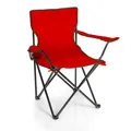 Produktbild: Faltstuhl Campingstuhl Anglerstuhl rot mit Getränkehalter & Tragetasche klappbar