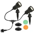 Produktbild: Briloner - Led Außenstrahler Erdspieß Dimmbar Farbfilter 2xgu10 Ip44 3w Schwarz