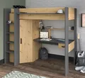 Produktbild: Hochbett Etagenbett Kleiderschrank Schreibtisch Stauraum Kinderbett 90x200 Heavy