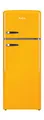 Produktbild: Amica KGC 15633 Y Retro Kühl-/Gefrierkombination / Honey Yellow (Gelb) / 144cm (H) x 55cm (B) x 62cm (T) / Retro-Design / Kühlschrank mit Gefrierfach
