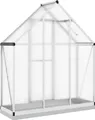 Produktbild: vidaXL Gewächshaus mit Fundamentrahmen Silbern 169x58x202cm Aluminimum