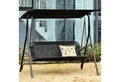 Produktbild: Outsunny Hollywoodschaukel Gartenschaukel mit verstellbarem Sonnendach, UV-Schutz, 2-Sitzer, Verstellbares Dach, Schaukel, 1 tlg., Schaukelbank, für Garten, Balkon, Schwarz