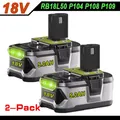 Produktbild: 2xAkku 18V 5.0Ah für RYOBI One+ Plus Lithium RB18L50 P108 P104 Batterie