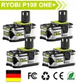 Produktbild: 4pack 18V 5.0Ah Lithium Akku für RYOBI One Plus RB18L50 P108 P107 P104 DE