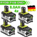 Produktbild: 4pack 8.0Ah 18V  Lithium Akku für RYOBI One Plus RB18L50 P108 P107 P104 DE