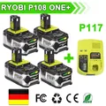Produktbild: 4pack 8.0Ah 18V  Lithium Akku für RYOBI One Plus RB18L50 P108 P107 P109/Ladeg DE