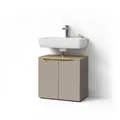 Produktbild: Livinity Waschbeckenunterschrank Timavo, Greige, 60 x 57.5 cm mit 2 Türen