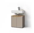 Produktbild: Livinity® Waschbeckenunterschrank Timavo, Greige/Artisan-Eiche, 60 x 57.5 cm mit 2 Türen