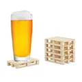 Produktbild: Paletten untersetzer Mini Holzpaletten Coaster Set natur 30 g 6 Stück leicht