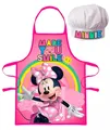 Produktbild: Disney Kochschürze Minnie Maus Kinder Rainbow Malschürze Kindergarten Backset