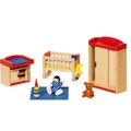 Produktbild: Goki Puppenmöbel Kinderzimmer 1er Set, 12 Teile aus Holz gefertigt, NEU & OVP