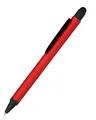 Produktbild: Online Kugelschreiber Alu Stylus Rot, Druckkugelschreiber aus Aluminium, auswechselbare Großraum-Mine, Schreibfarbe blau, mit Softtouch Feeling, Stift mit Touchpen, 1 Stück
