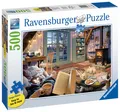 Produktbild: Ravensburger Puzzle 14967 Gemütliche Leseecke 500 Teile große Puzzlestücke