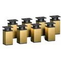 Produktbild: sossai® Möbelfuß Design-Möbelfüße, 4er & 8er Set, höhenverstellbar, (8-St), Farbe: Gold goldfarben 8 cm