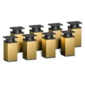 Produktbild: Sossai Höhenverstellbare Möbelfüße MFV1, 8er Set, goldfarben, Höhe 80 mm, 40 x 40 mm Vierkantprofil, für Regale und Schränke