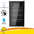 Produktbild: YUNA Cool-View GKS90B Glastürkühlschrank, 89 L – schwarz mit LED & Touchdisplay
