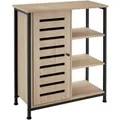 Produktbild: Tectake Sideboard  Industrial Style Holz und Stahl  32 x 71 x 82 cm Industrial Holz Hell  Eiche Sonoma