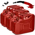 Produktbild: BW® Kraftstoffkanister Metall Benzinkanister 3x 10 Liter mit Ausgießer - Rot - RAL 3000 - TÜV-geprüft und UN-Zulassung - Made in Europe