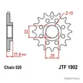 Produktbild: Ritzel Teilung 520 Zähne 16 Ritzel vorne JTF1902.16