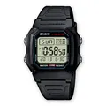 Produktbild: Unisex Uhr CASIO W-800H-1A Vintage Silikon Schwarz Chrono 100mt