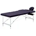 Produktbild: Massagetisch Klappbar 3 Zonen Aluminium Lila