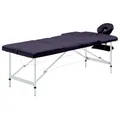 Produktbild: vidaXL Klappbare Massageliege 3-Zonen Aluminium, lila