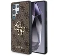 Produktbild: Guess Handyhülle Galaxy S25 Ultra Kunstleder braun Logo goldfarben 6,9 Zoll, Kantenschutz