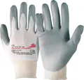 Produktbild: 10x Handschuhe Camapur Comfort 619 Gr.6 weiß/grau Polyamid mitPUR EN 388 Kat.II