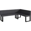 Produktbild: Meblini Eckbank, Grau, Leder, L-Form, 196x142 cm, Esszimmer, Bänke, Eckbänke