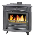Produktbild: Plamen Gusskaminofen Franklin 11kW, XXL-Sichtscheibe, Gusseisen