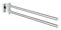 Produktbild: GROHE Handtuchhalter Start Cube 2-armig schwenkbar Bad Accessoire 44cm chrom