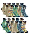 Produktbild: 10 Paar Kinder Socken Jungen & Mädchen Baumwolle Kindersocken 54339 (35-38)