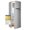 Produktbild: Exquisit Kühl-Gefrierkombination KGC270-45-040D inoxlook | 206 l Nutzinhalt | 4-Sterne-Gefrieren | Standgerät