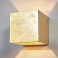Produktbild: Lindby Würfelförmige Yade Wandlampe Wandleuchte Lampe goldfarben G9 Gips Metall