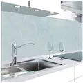 Produktbild: danario Küchenrückwand Folie selbstklebend - Matt - Spritzschutz Küche - versteift & robust blau 220 cm x 60 cm