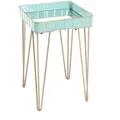 Produktbild: Haku-Möbel Beistelltisch 18248, Werra, türkis, 35 x 56 x 35cm (B/H/T), verspiegelt, quadratisch